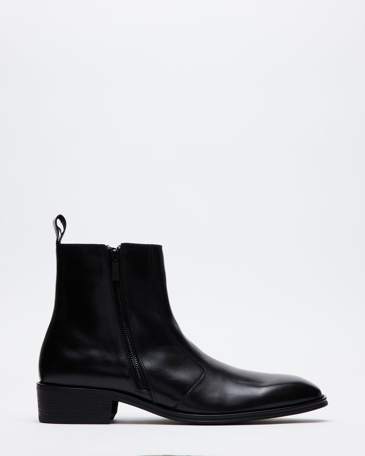 Steve Madden HAYNES Black Leather Men's Ankle Boot