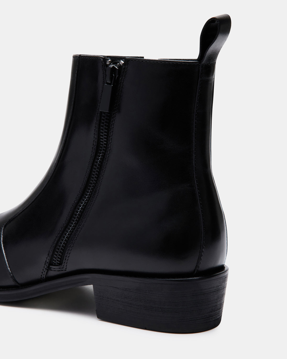 Steve Madden HAYNES Black Leather Men's Ankle Boot