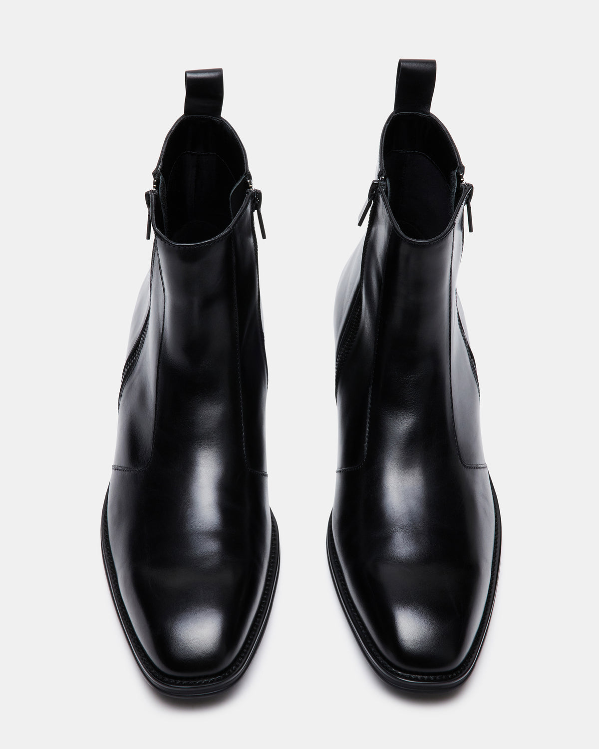 Steve Madden HAYNES Black Leather Men's Ankle Boot