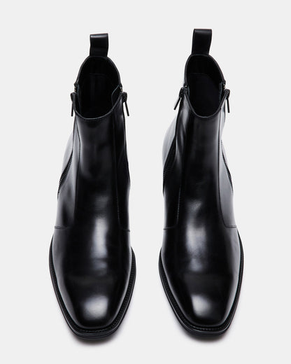 Steve Madden HAYNES Black Leather Men's Ankle Boot