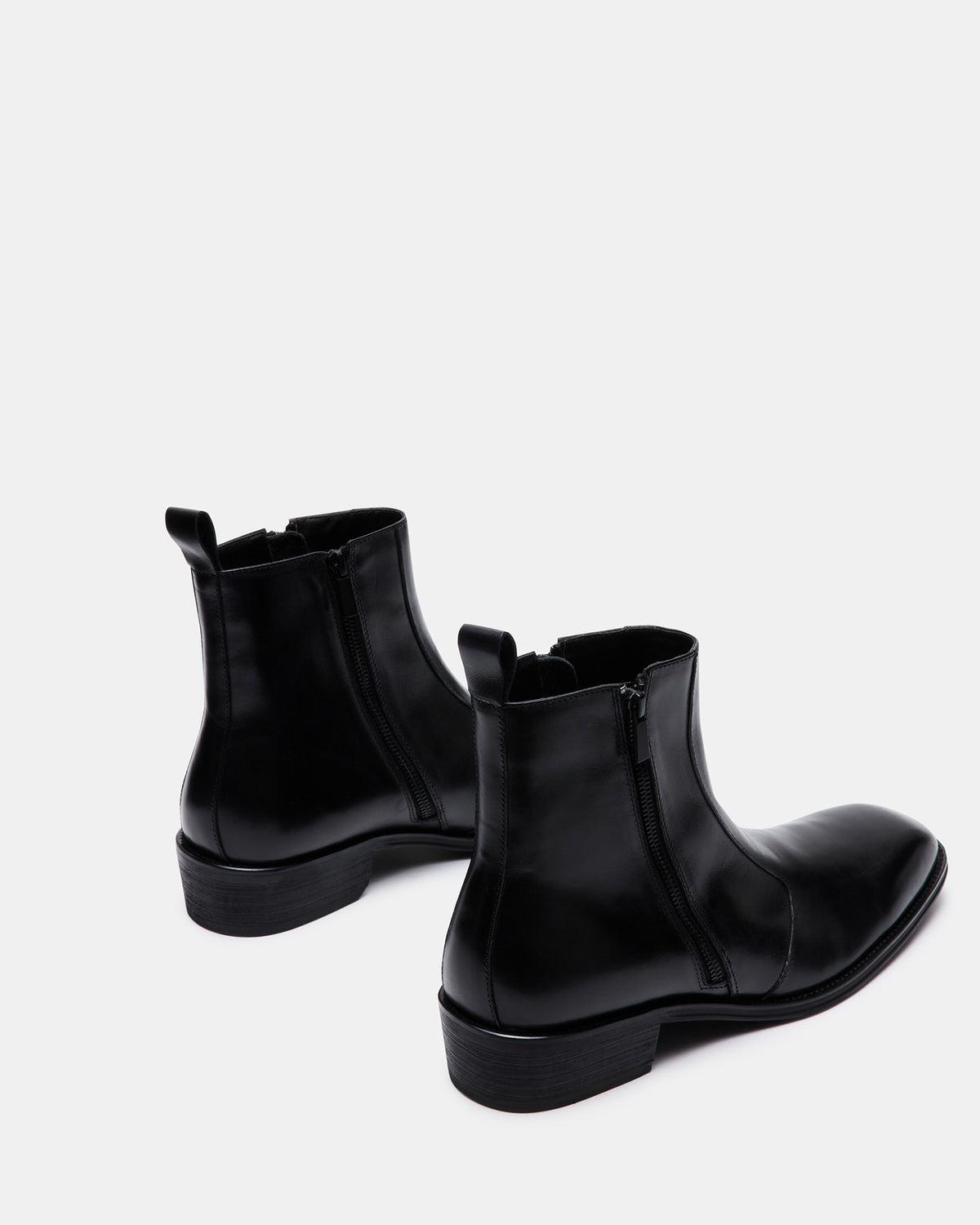 Steve Madden HAYNES Black Leather Men's Ankle Boot