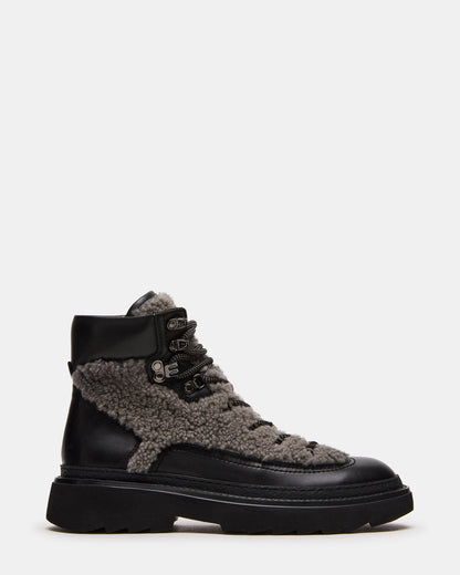 Steve Madden YOSEMITE Grey Multi Lace-Up Lug Men's Ankle Boot