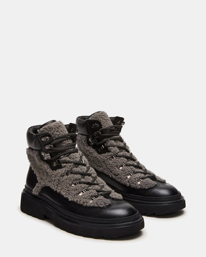 Steve Madden YOSEMITE Grey Multi Lace-Up Lug Men's Ankle Boot