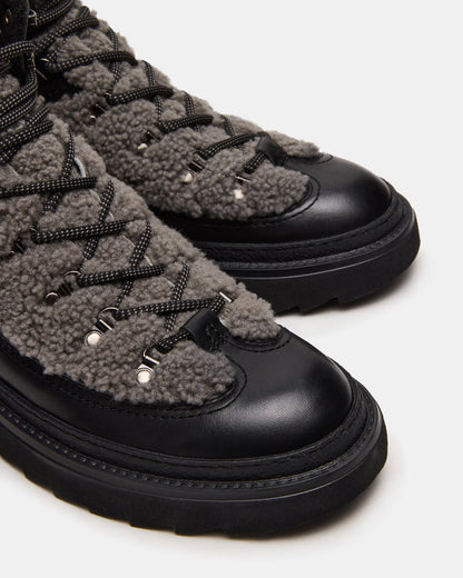 Steve Madden YOSEMITE Grey Multi Lace-Up Lug Men's Ankle Boot