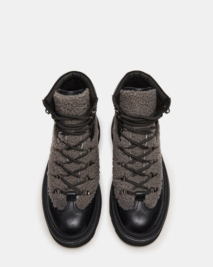 Steve Madden YOSEMITE Grey Multi Lace-Up Lug Men's Ankle Boot