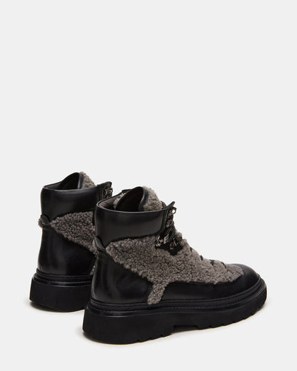 Steve Madden YOSEMITE Grey Multi Lace-Up Lug Men's Ankle Boot