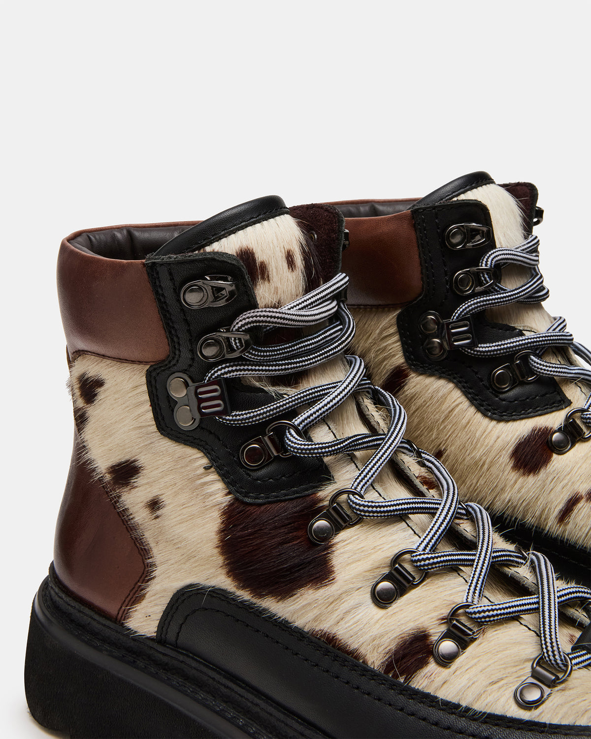 Steve Madden YOSEMITE Brown Multi Lace-Up Lug Men's Ankle Boot