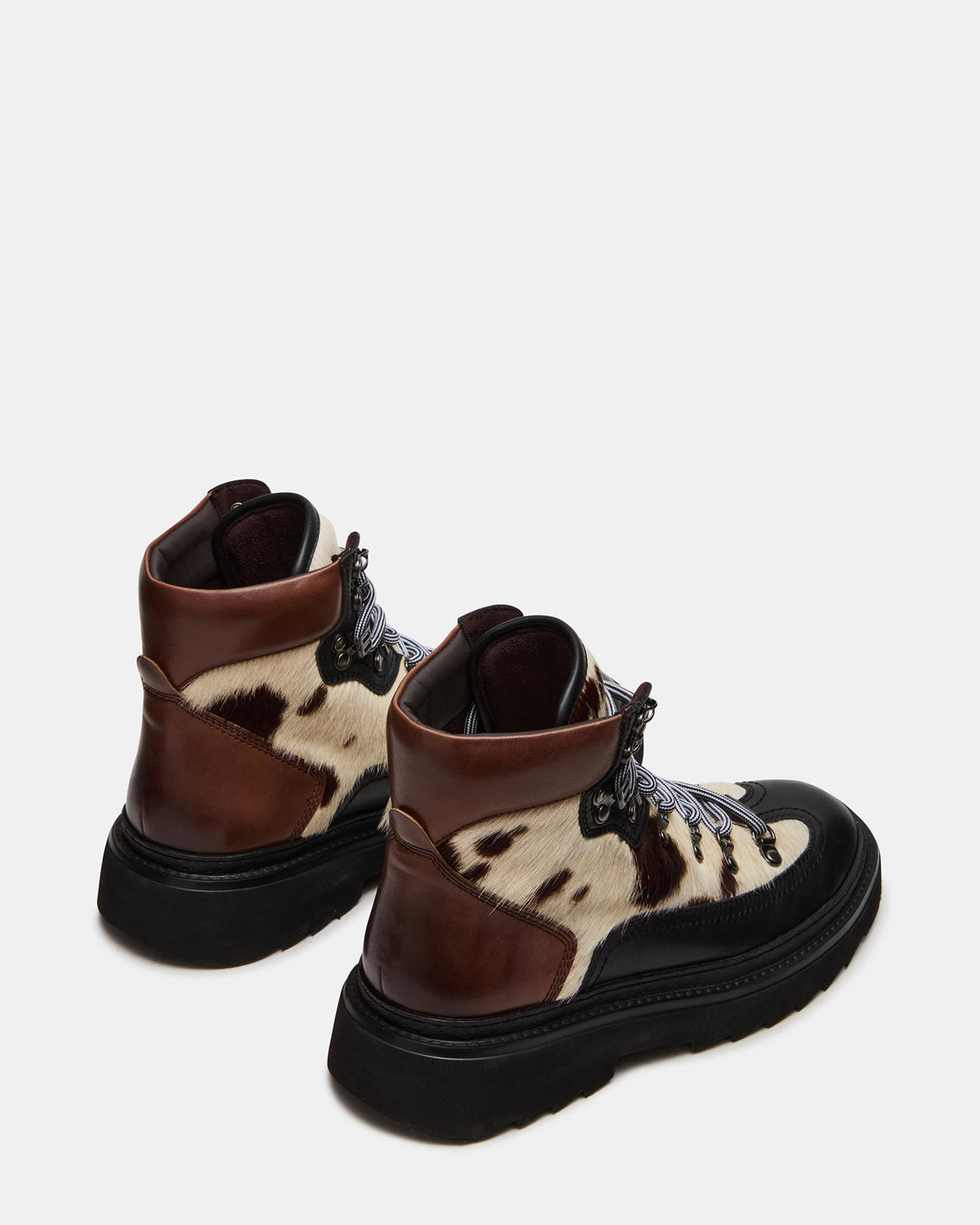 Steve Madden YOSEMITE Brown Multi Lace-Up Lug Men's Ankle Boot