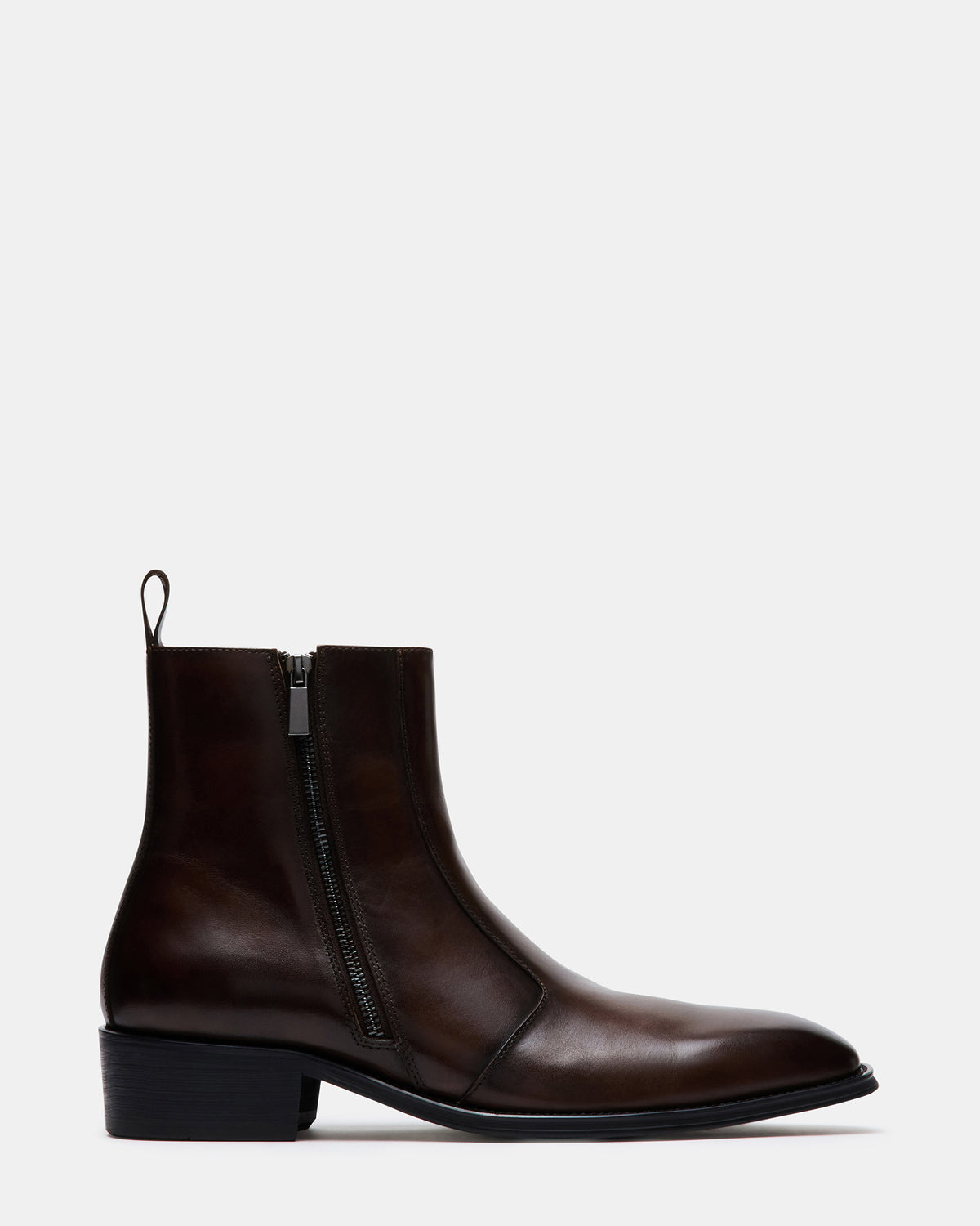 Steve Madden HAYNES Brown Leather Men's Ankle Boot