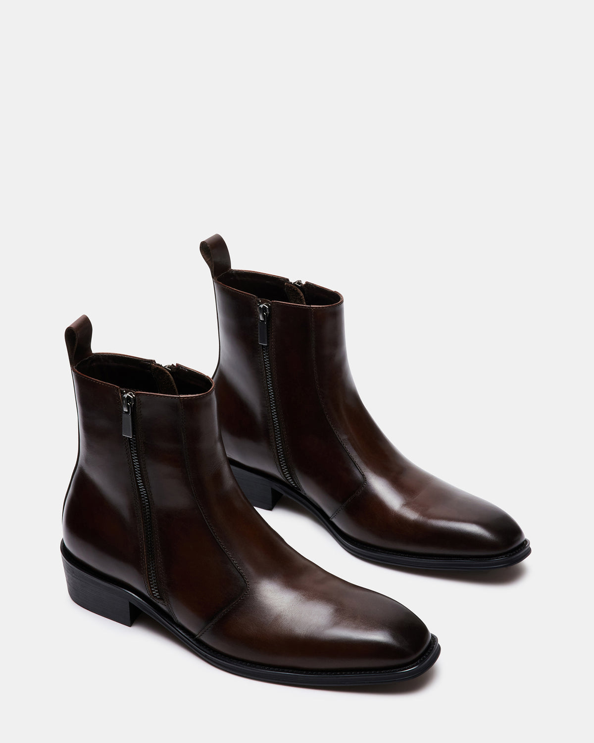 Steve Madden HAYNES Brown Leather Men's Ankle Boot