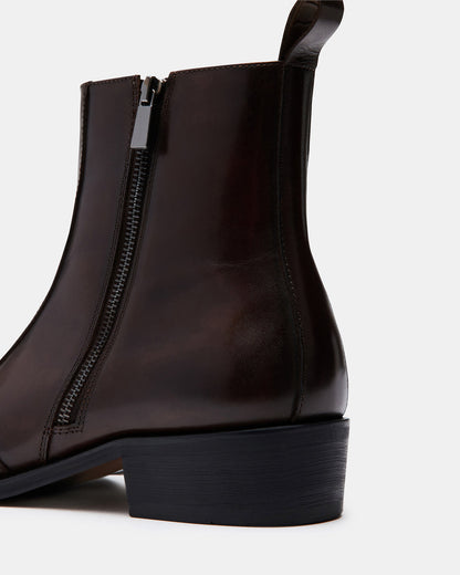 Steve Madden HAYNES Brown Leather Men's Ankle Boot