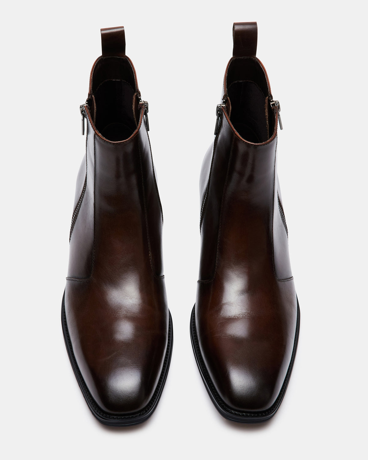 Steve Madden HAYNES Brown Leather Men's Ankle Boot