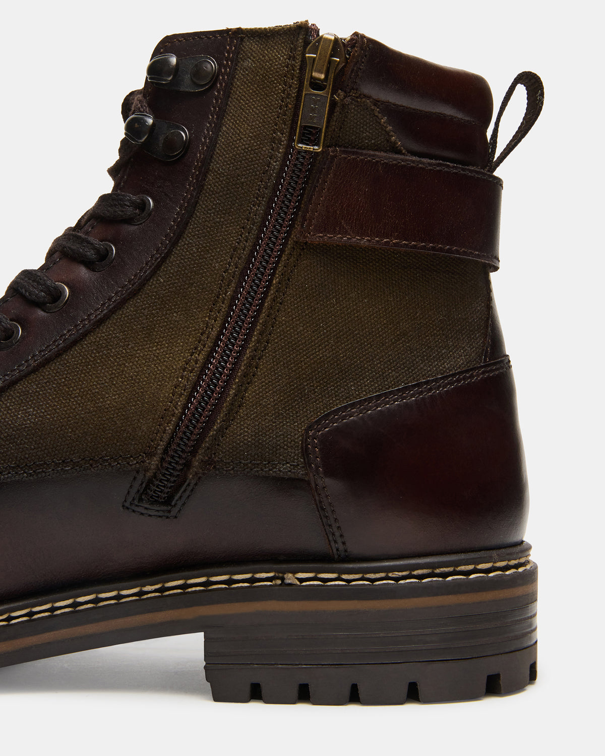 Steve Madden REID Dark Brown Lace-Up Lug Men's Ankle Boot