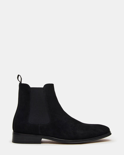 Steve Madden ALDAIR Black Suede Chelsea Men's Ankle Boot