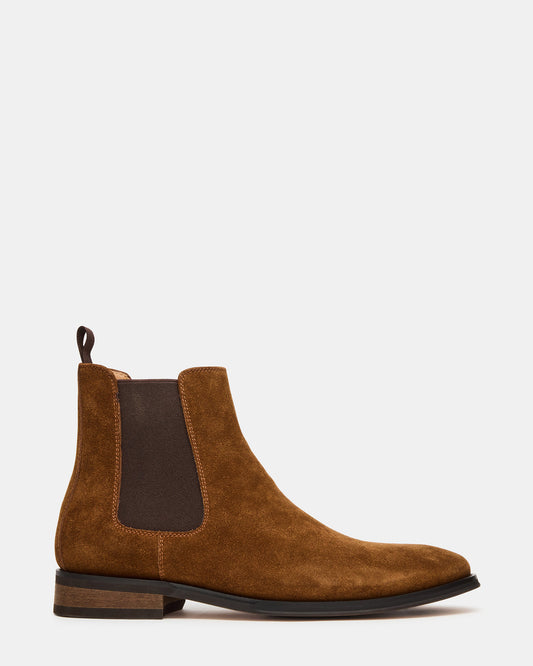 Steve Madden ALDAIR Chestnut Suede Chelsea Men's Ankle Boot