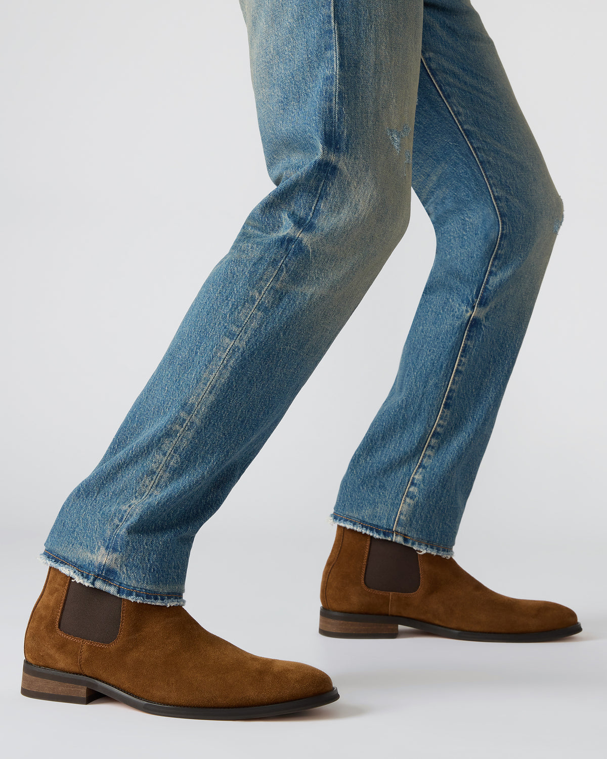Steve Madden ALDAIR Chestnut Suede Chelsea Men's Ankle Boot