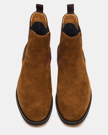 Steve Madden ALDAIR Chestnut Suede Chelsea Men's Ankle Boot