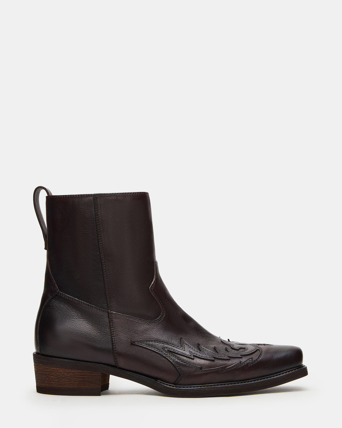 Steve Madden SANTANA Dark Brown Western Men's Ankle Boot