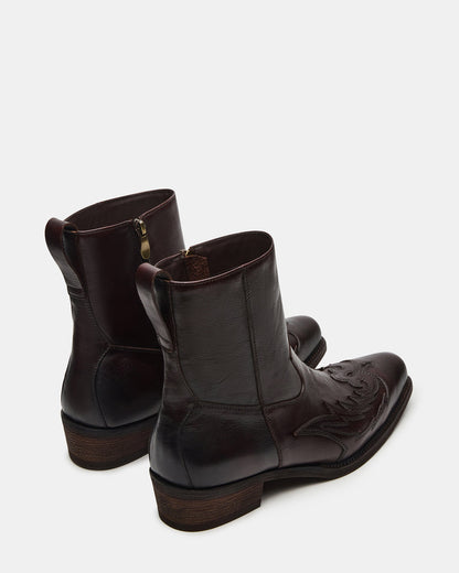 Steve Madden SANTANA Dark Brown Western Men's Ankle Boot