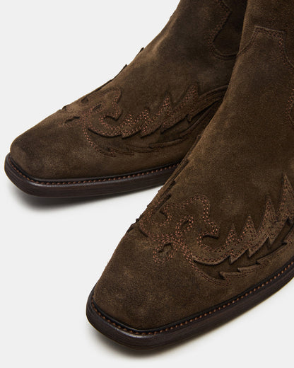 Steve Madden SANTANA Green Olive Western Men's Ankle Boot