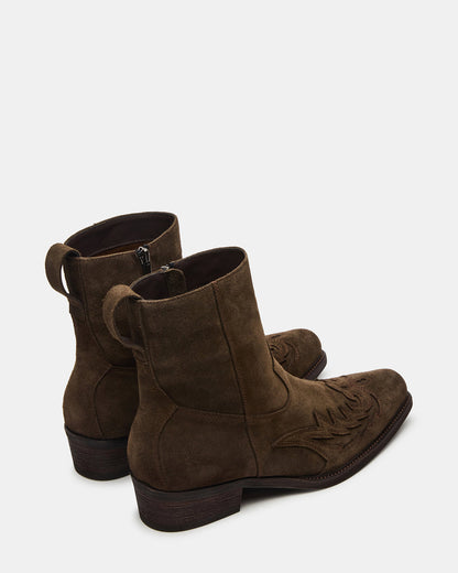 Steve Madden SANTANA Green Olive Western Men's Ankle Boot