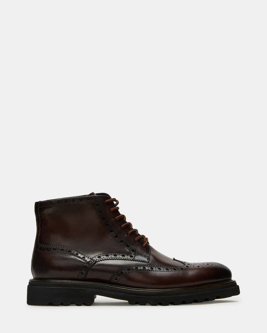 Steve Madden KODA Dark Brown Lace-Up Men's Ankle Boot