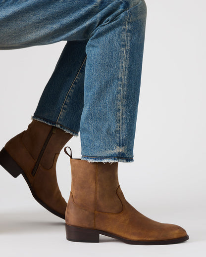 Steve Madden HENDRIK Tan Leather Men's Ankle Boot