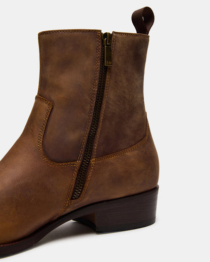Steve Madden HENDRIK Tan Leather Men's Ankle Boot
