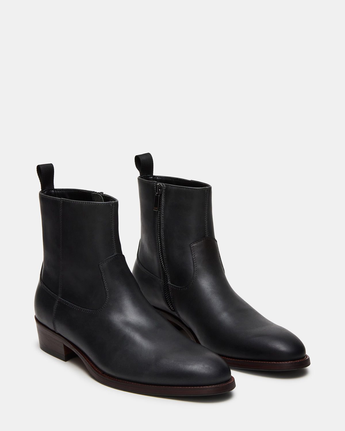 Steve Madden HENDRIK Black Leather Men's Ankle Boot