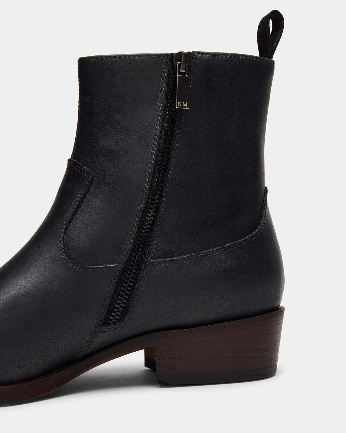 Steve Madden HENDRIK Black Leather Men's Ankle Boot