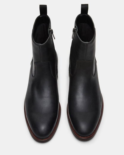 Steve Madden HENDRIK Black Leather Men's Ankle Boot