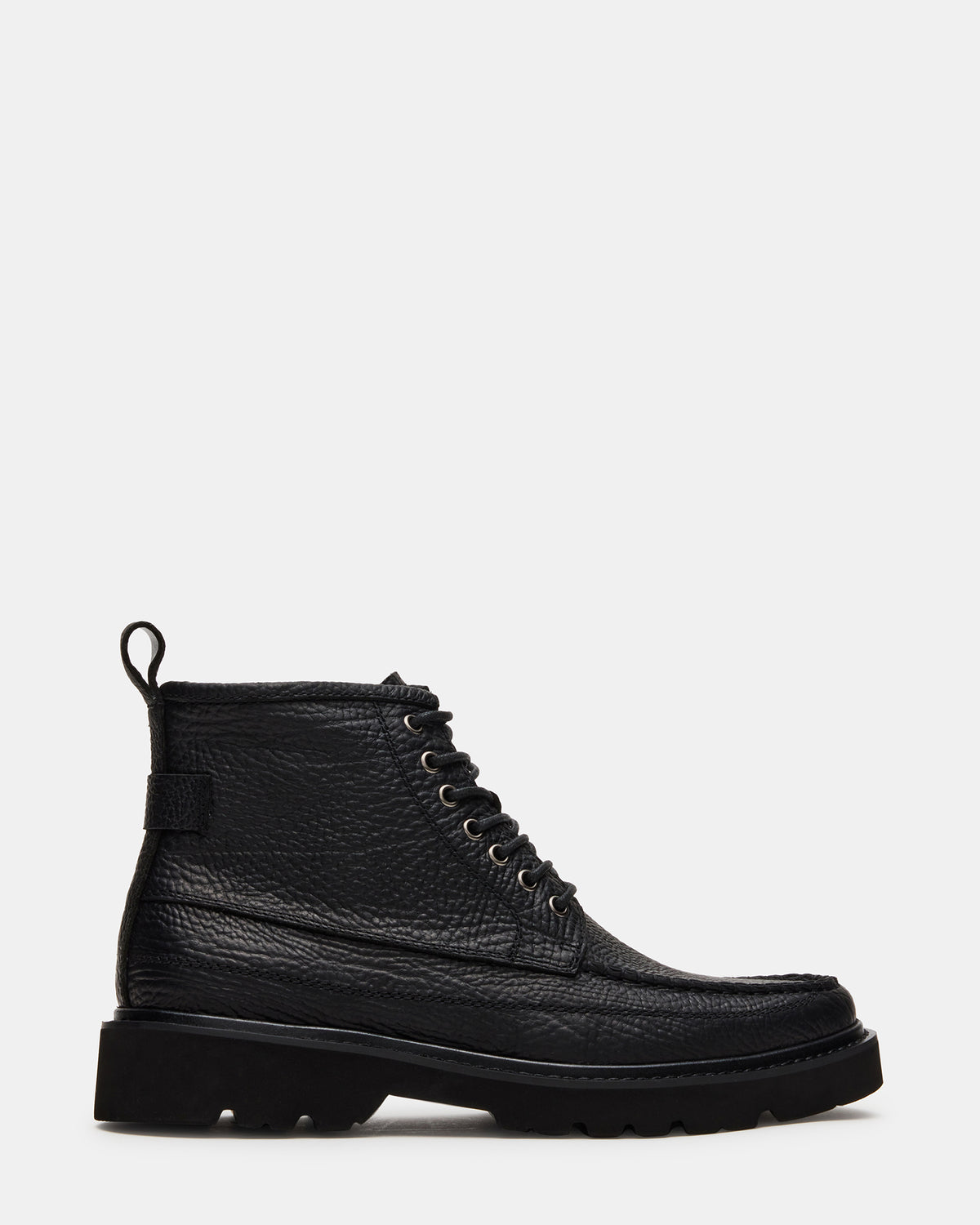 Steve Madden DAEL Black Leather Lace-Up Men's Ankle Boot