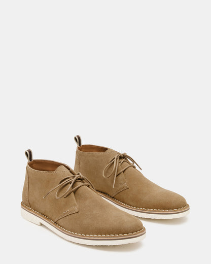 Steve Madden HERO Cognac Suede Lace-Up Ankle Men's Boots