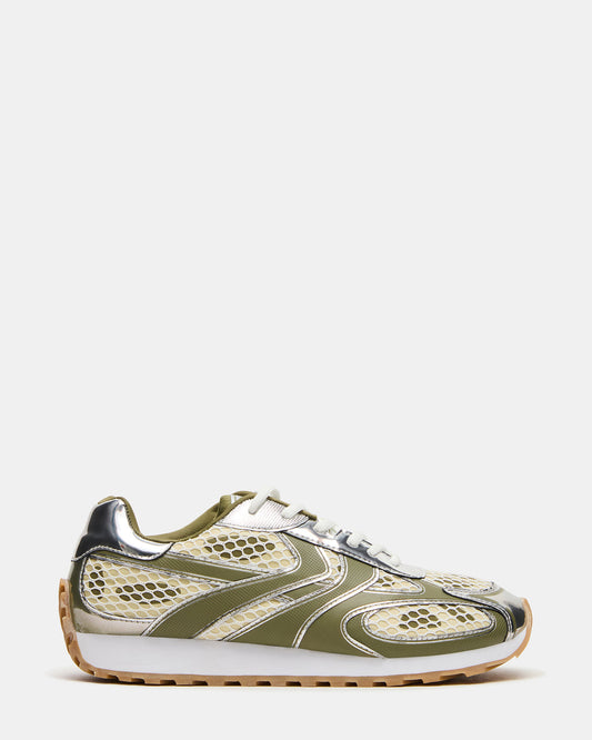 Steve Madden XYLO Green Low-Top Lace-Up Men's Sneakers