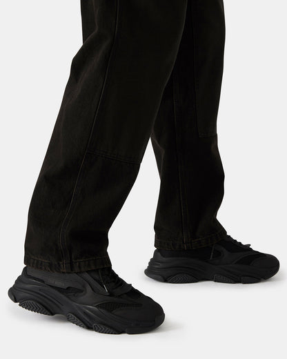 Steve Madden POSSESS Black Low-Top Lace-Up Men's Sneaker