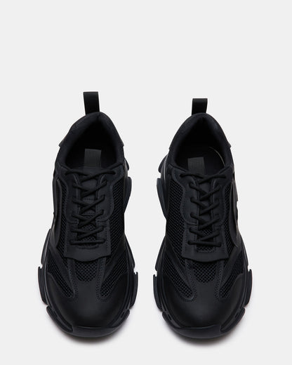 Steve Madden POSSESS Black Low-Top Lace-Up Men's Sneaker