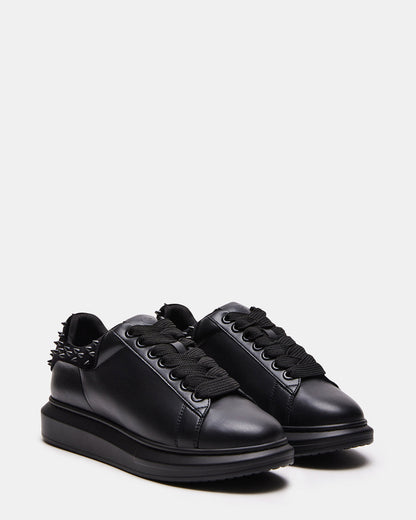 Steve Madden FROSTING Black Velvet Men's Low-Top Lace-Up Sneaker