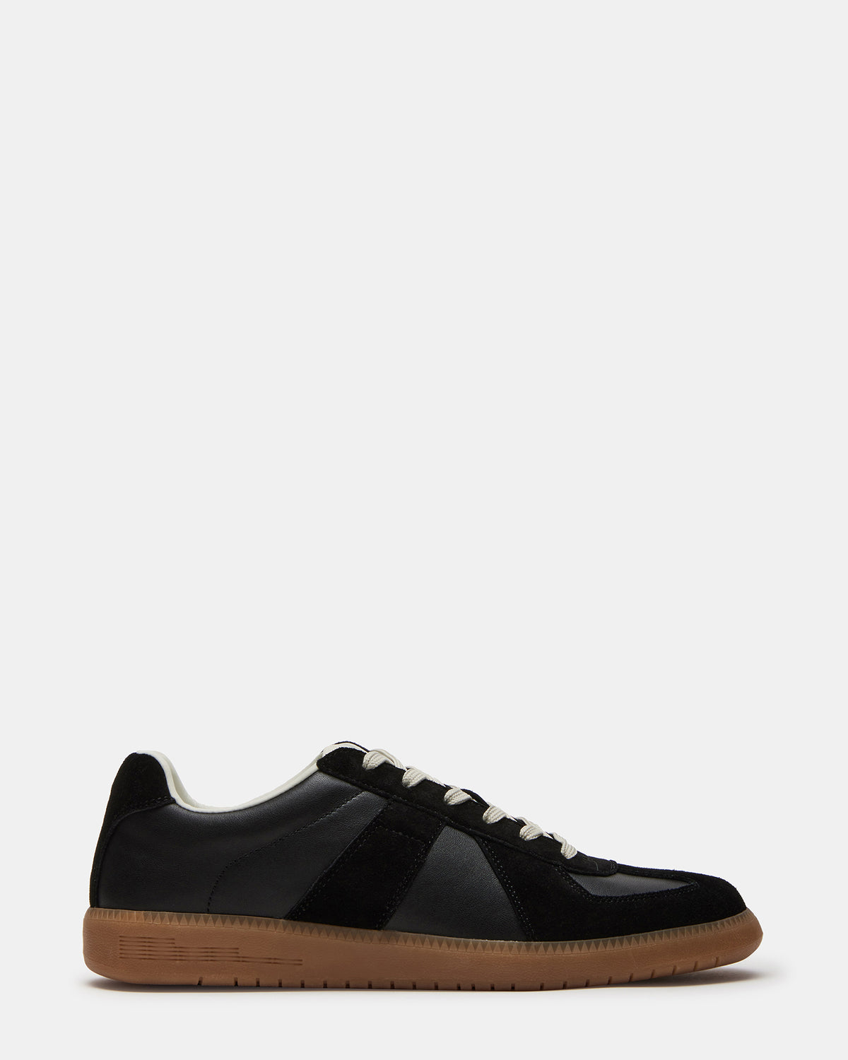Steve Madden DIXON Black Leather Low-Top Panel Men's Sneaker