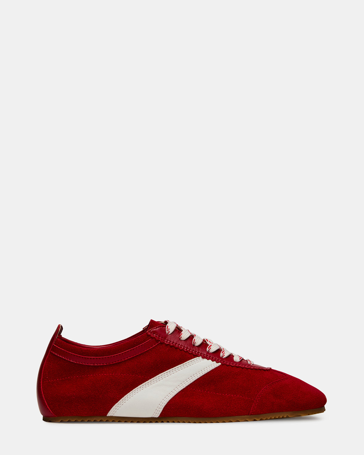 Steve Madden JUNA Red Low-Top Lace-Up Stripe Men's Sneaker