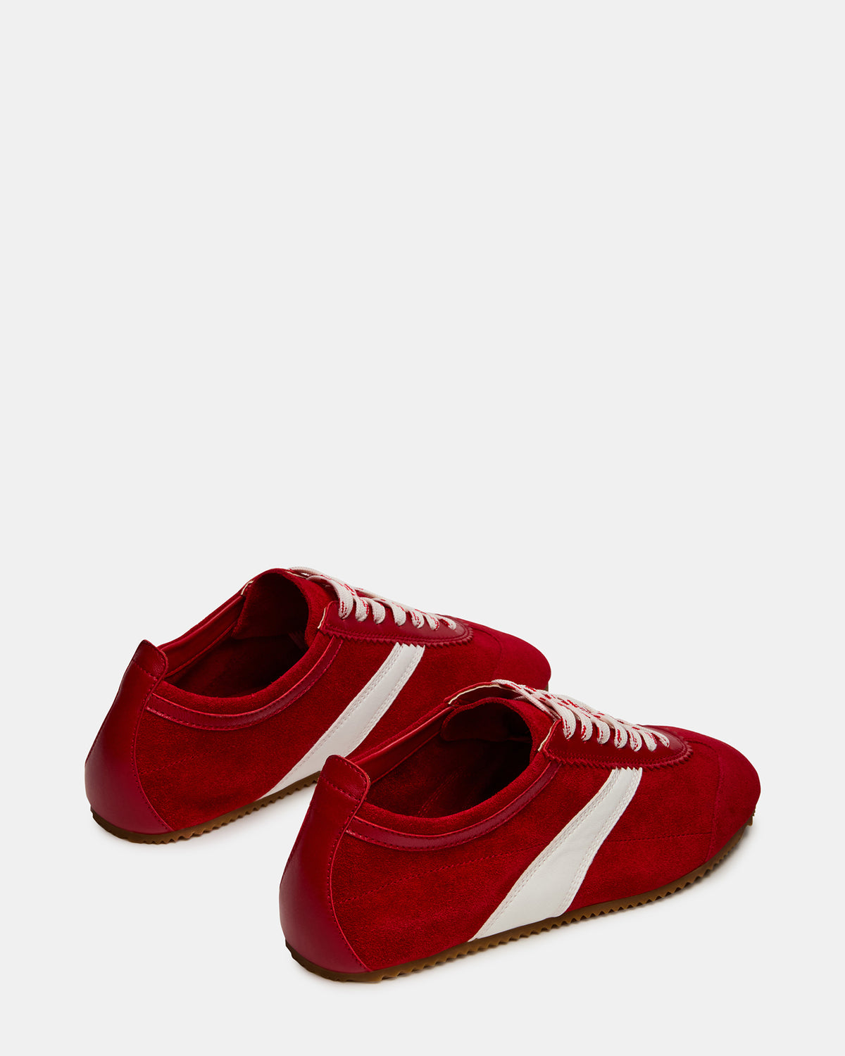 Steve Madden JUNA Red Low-Top Lace-Up Stripe Men's Sneaker