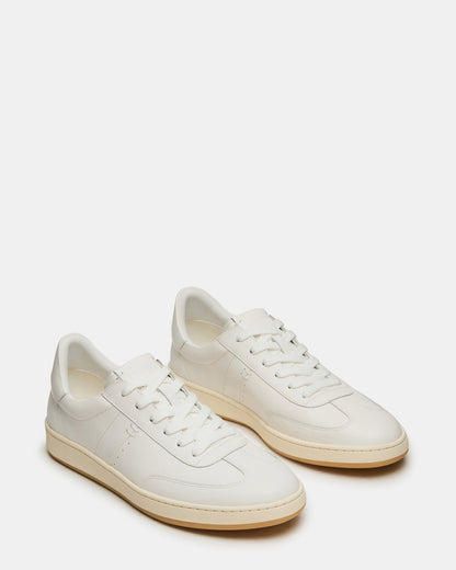 Steve Madden DYLAN White Low-Top Lace-Up Platform Men's Sneaker