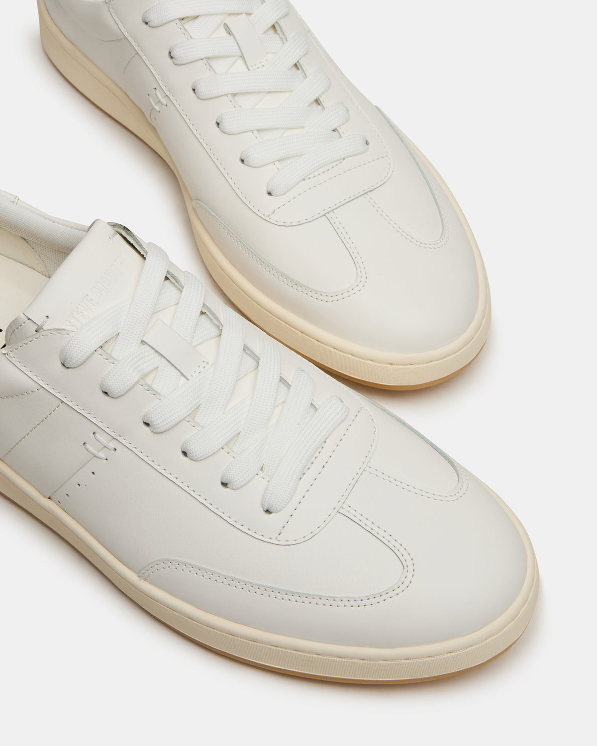 Steve Madden DYLAN White Low-Top Lace-Up Platform Men's Sneaker