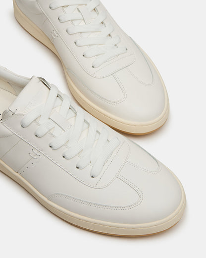 Steve Madden DYLAN White Low-Top Lace-Up Platform Men's Sneaker