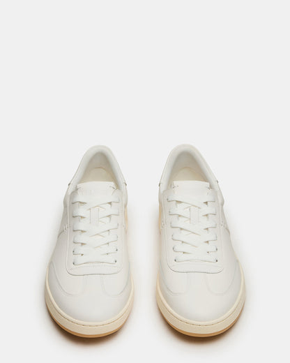 Steve Madden DYLAN White Low-Top Lace-Up Platform Men's Sneaker