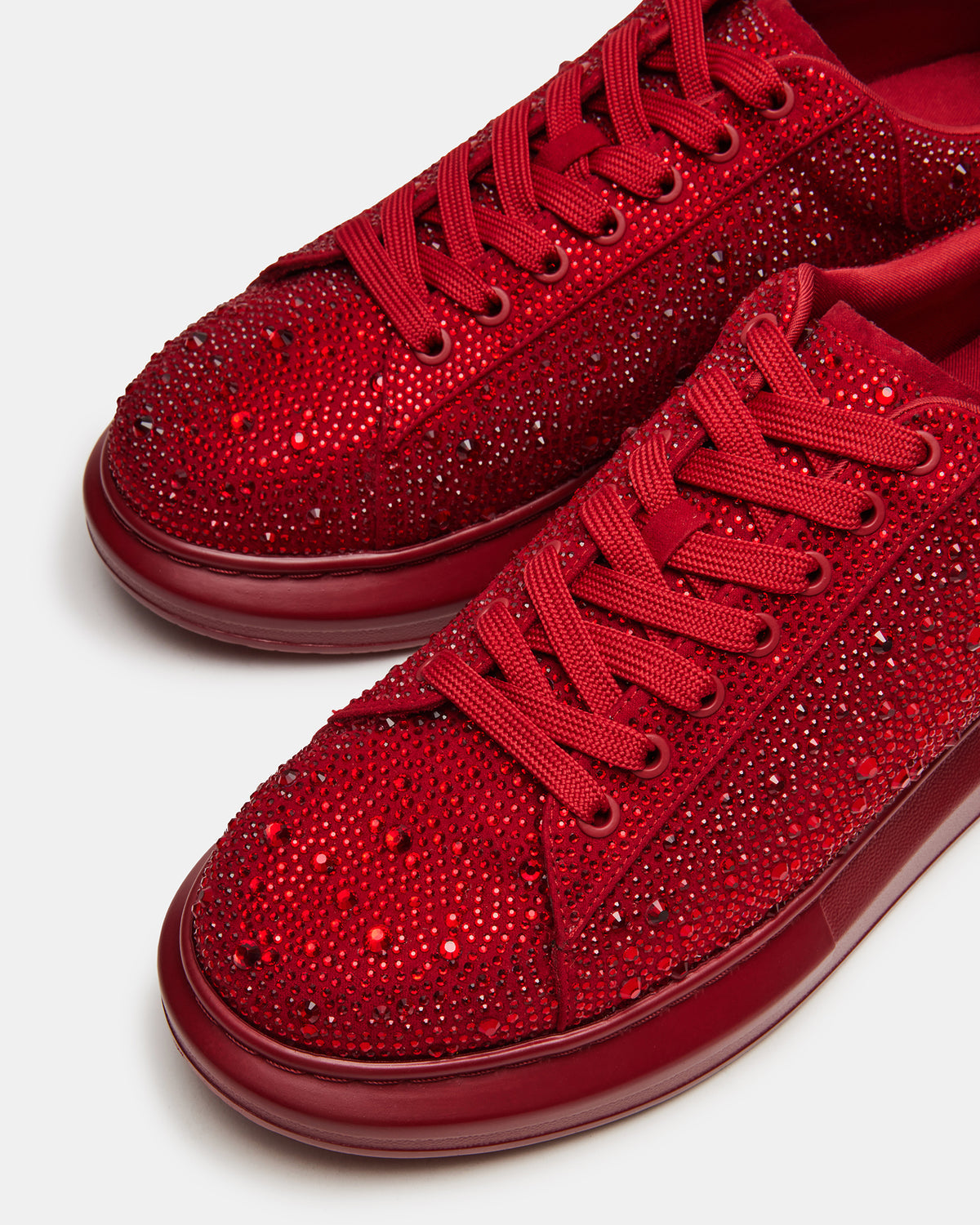 Steve Madden ICEBOX Red Multi Men's Low-Top Lace-Up Sneaker