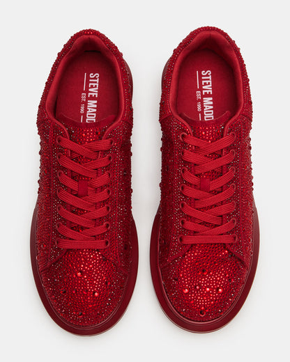Steve Madden ICEBOX Red Multi Men's Low-Top Lace-Up Sneaker