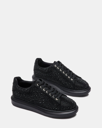 Steve Madden ICEBOX Rhinestone Men's Low-Top Lace-Up Sneaker