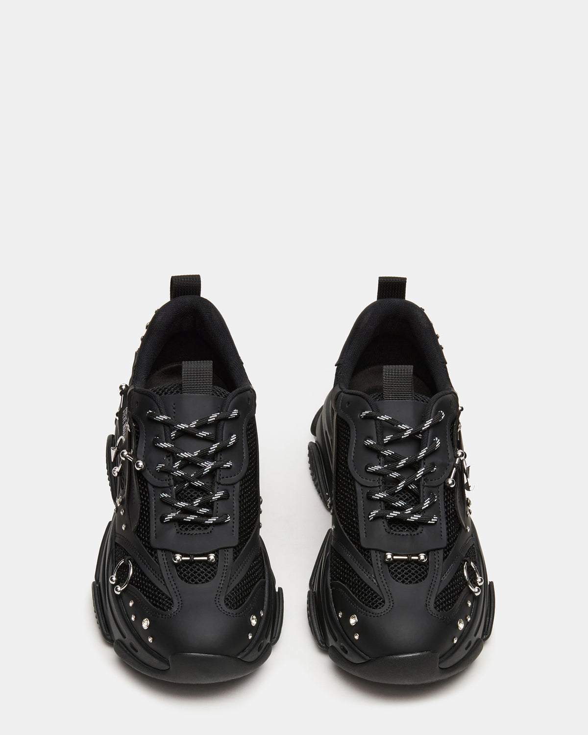 Steve Madden PIERCED Black Low-Top Lace-Up Men's Sneaker