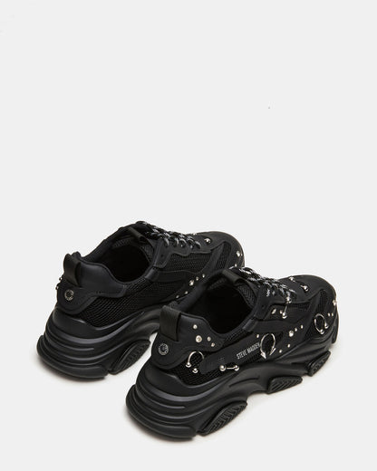 Steve Madden PIERCED Black Low-Top Lace-Up Men's Sneaker