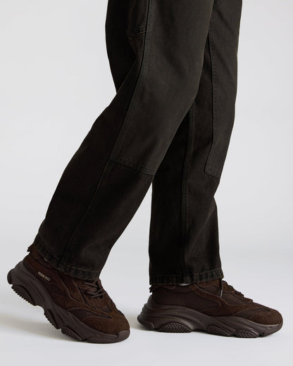 Steve Madden POSSESS Brown Suede Low-Top Lace-Up Men's Sneaker